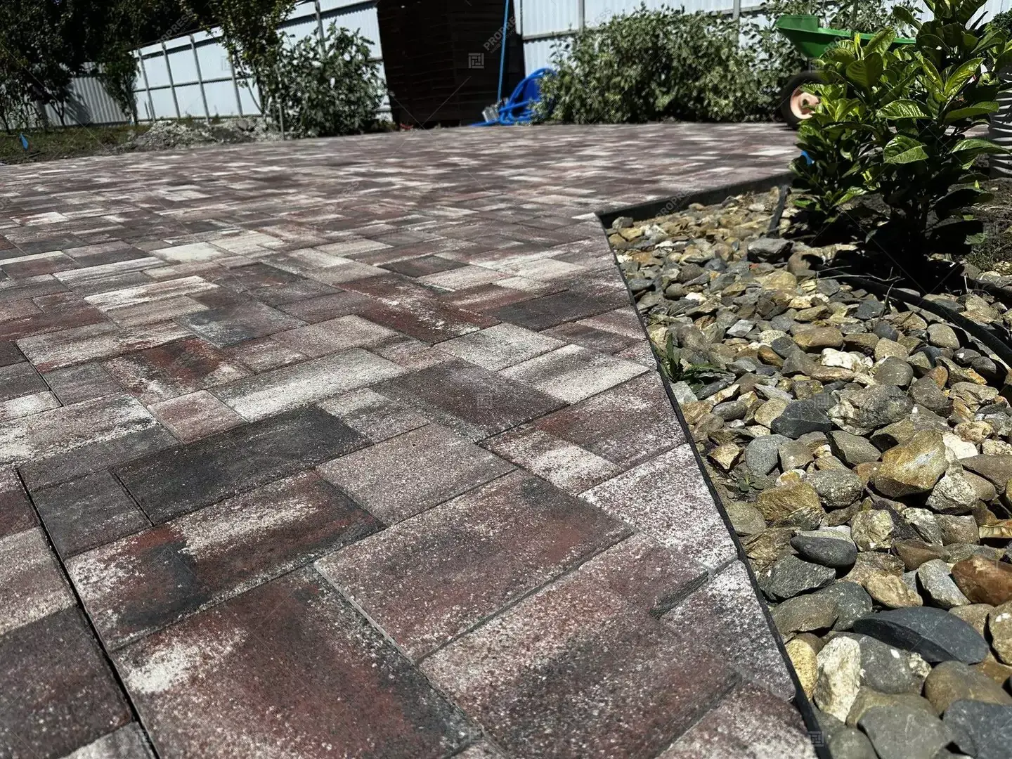 Тротуарная плитка Ландхаус №14 "Красный агат", фактура гладкий, гранитная, мрамор, высота 40 мм, 60 мм-9