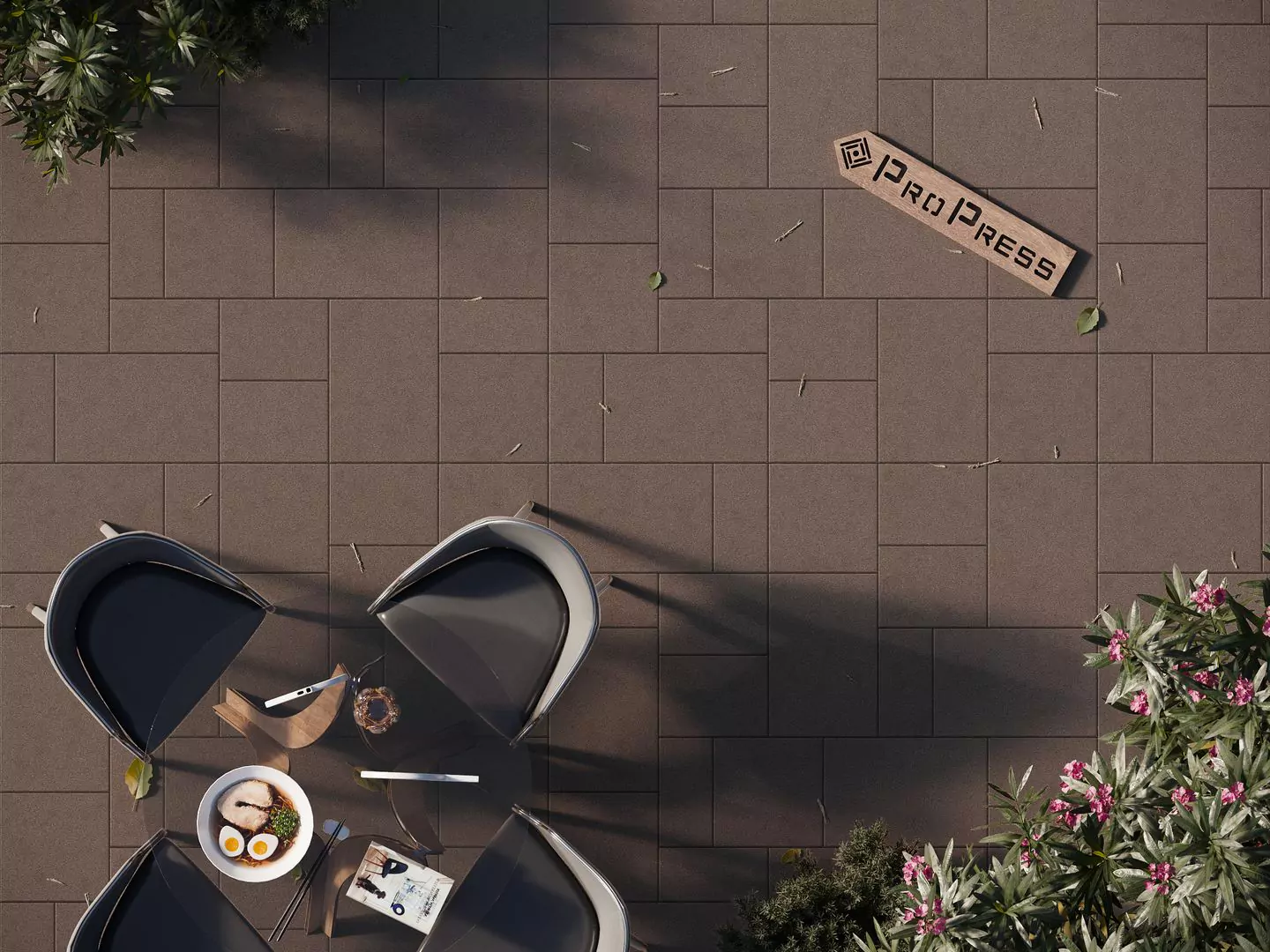 Тротуарная плитка Асгард Коричневый, фактура гладкий, гранитная, мрамор, высота 60 мм-1